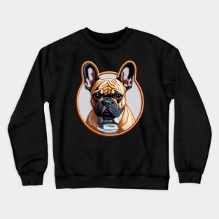 French Bulldog Embroidered Patch Crewneck Sweatshirt